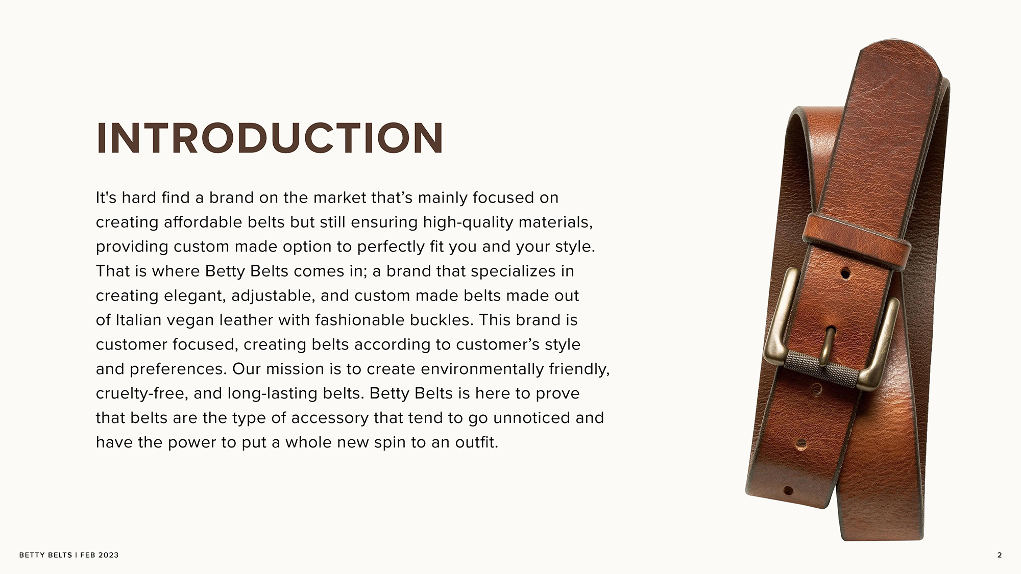 Betty Belts Brand Guidelines Introduction