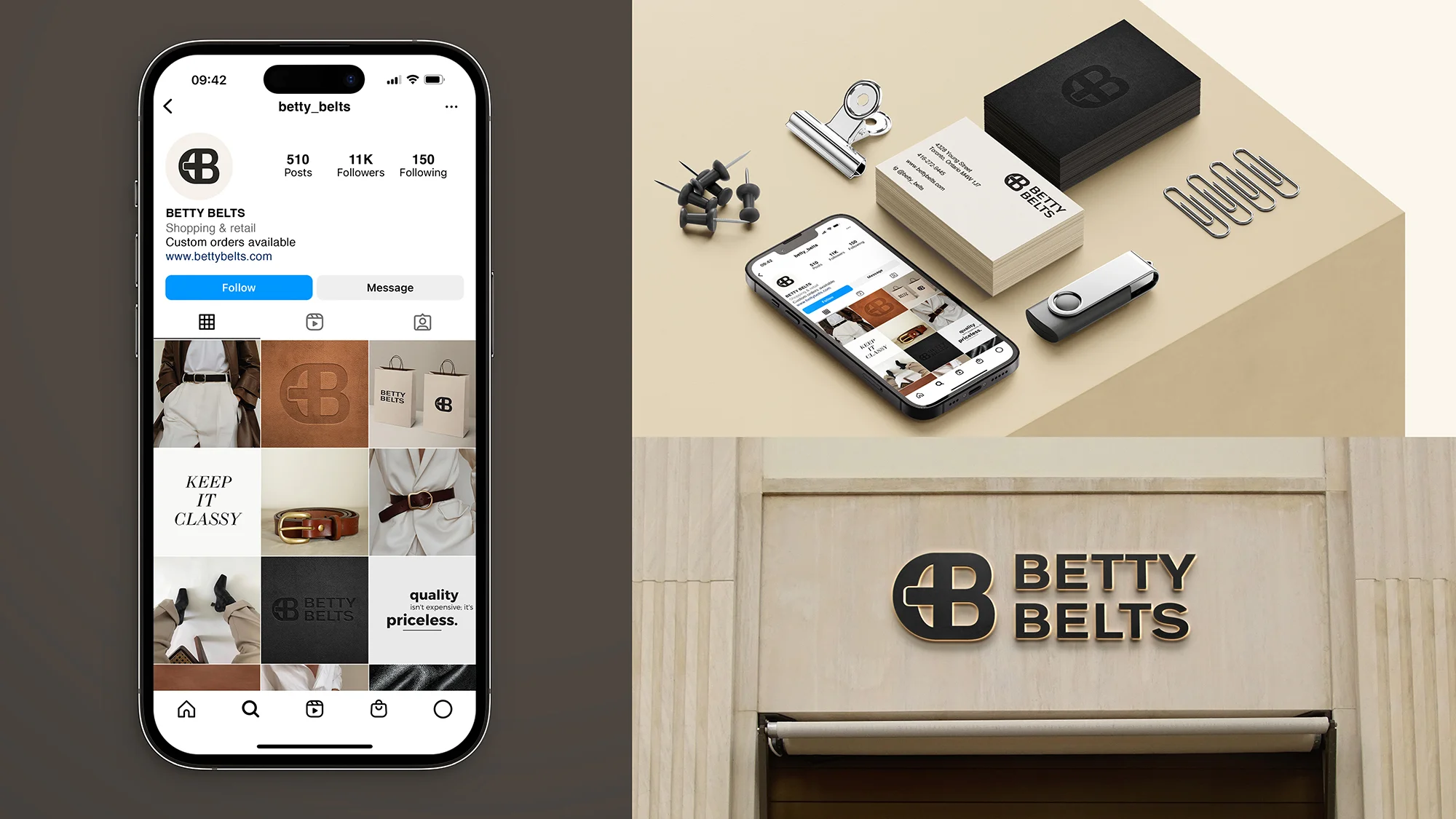 Betty Belts Brand Guidelines Applications